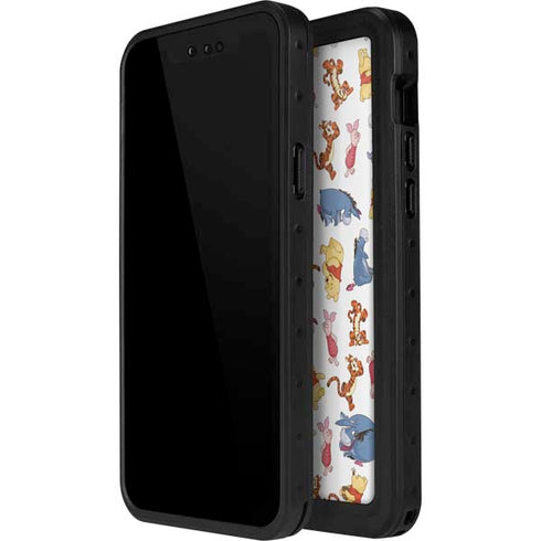 Disney Winnie the Pooh Character Pattern iPhone 15 Pro Waterproof Case